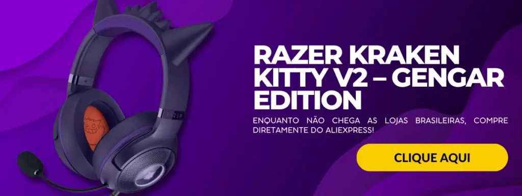 RAZER KRAKEN KITTY V2 – GENGAR EDITION compre no aliexpress e receba no brasil 
